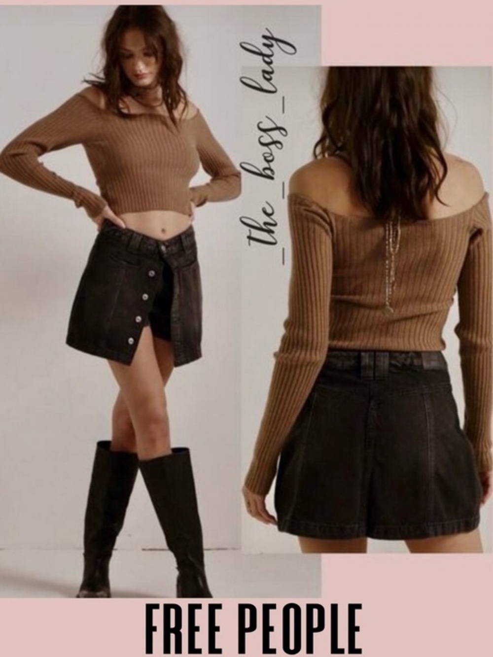 Free People skirt skort shorts denim cotton 28 boho streetwear summer spring
